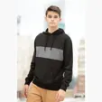 Premium Cotton Blocked Fleece Pullover Hoodie — view 26