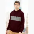 Premium Cotton Blocked Fleece Pullover Hoodie — view 27