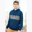 Premium Cotton Blocked Fleece Pullover Hoodie — view 29