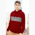 Premium Cotton Blocked Fleece Pullover Hoodie — view 30