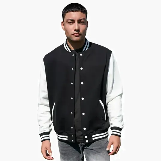 Varsity Award Jacket with Snap-Front Closure — view 13
