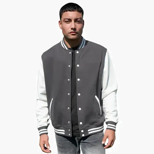 Varsity Award Jacket with Snap-Front Closure — view 14