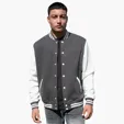 Varsity Award Jacket with Snap-Front Closure — view 14