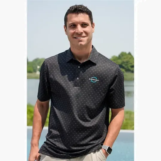 Greg Norman Micro Pique Spinner Print Polo — view 5