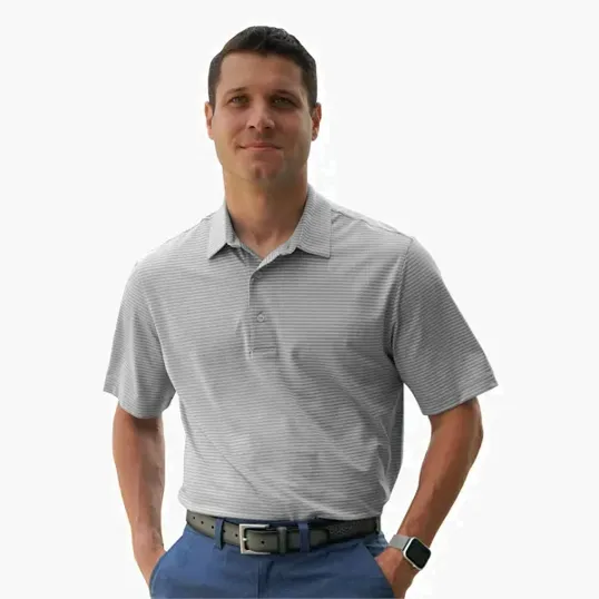 Greg Norman Freedom Micro Pique Stripe Polo — view 15