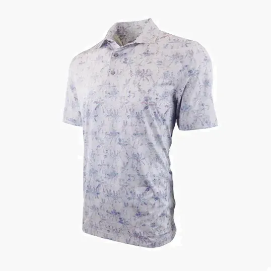 Greg Norman Crosshatch Palm ML75 Stretch Polo — view 2