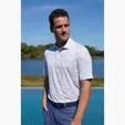 Greg Norman Crosshatch Palm ML75 Stretch Polo — view 7