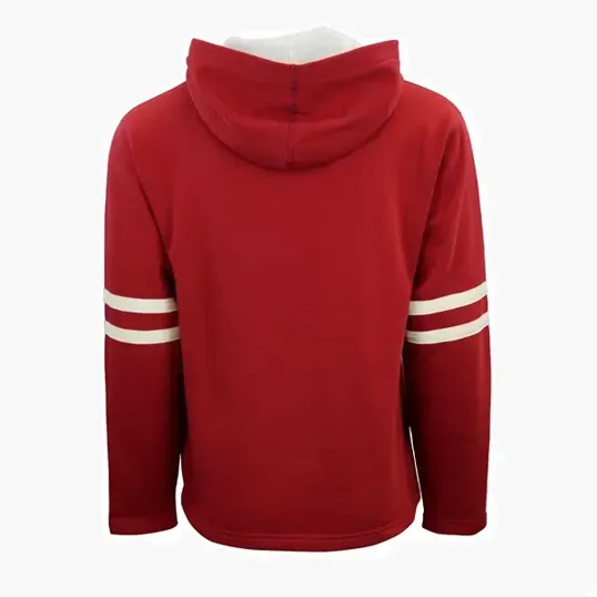Brantford Unisex Hoodie with Hockey Lace Detail — view 4