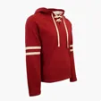 Brantford Unisex Hoodie with Hockey Lace Detail — view 3