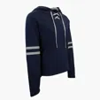 Brantford Unisex Hoodie with Hockey Lace Detail — view 7