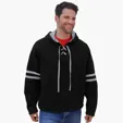 Brantford Unisex Hoodie with Hockey Lace Detail — view 9
