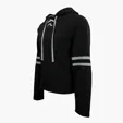 Brantford Unisex Hoodie with Hockey Lace Detail — view 10