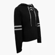 Brantford Unisex Hoodie with Hockey Lace Detail — view 11