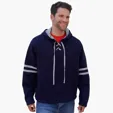 Brantford Unisex Hoodie with Hockey Lace Detail — view 13