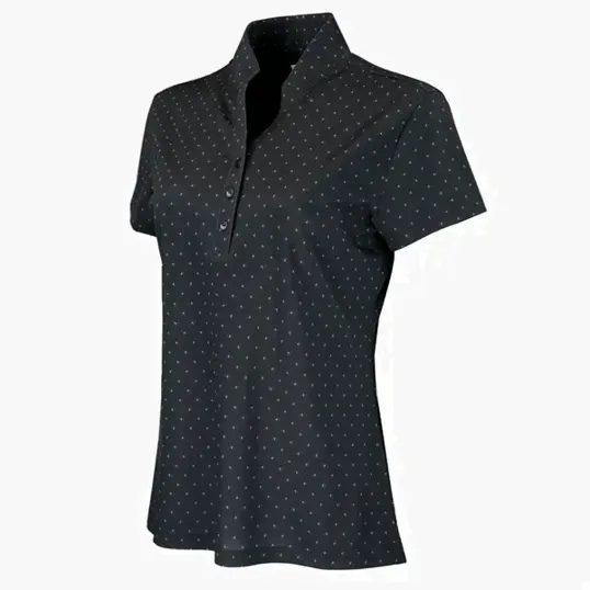 Women's Greg Norman Micro Pique Spinner Print Polo — view 2
