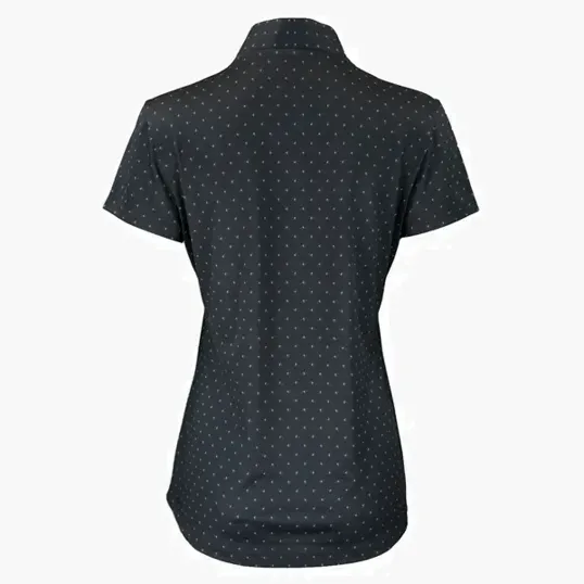 Women's Greg Norman Micro Pique Spinner Print Polo — view 4
