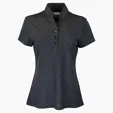 Women's Greg Norman Micro Pique Spinner Print Polo