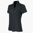 Women's Greg Norman Micro Pique Spinner Print Polo — view 2