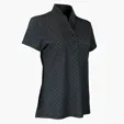 Women's Greg Norman Micro Pique Spinner Print Polo — view 3