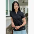 Women's Greg Norman Micro Pique Spinner Print Polo — view 5