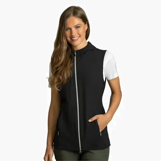 Women's Greg Norman Windbreaker Full-Zip Hooded Vest — view 4