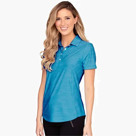 Women's Greg Norman Play Dry® Heather Solid Polo — view 16