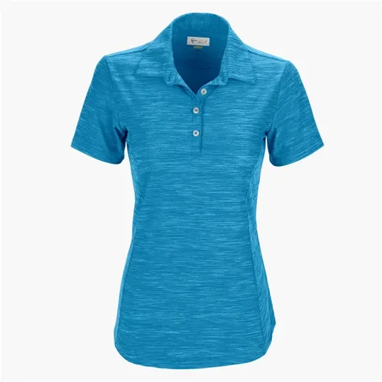 Women's Greg Norman Play Dry® Heather Solid Polo — view 5