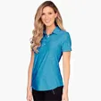 Women's Greg Norman Play Dry® Heather Solid Polo — view 16