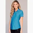 Women's Greg Norman Play Dry® Heather Solid Polo — view 20
