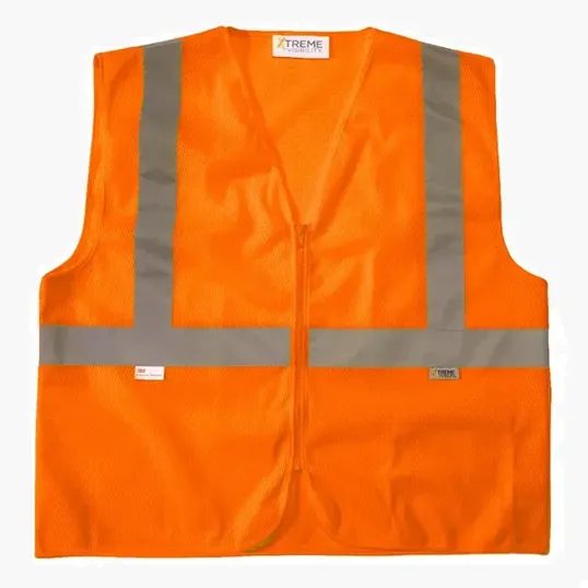 Xtreme Visibility Class 2 Zip Mesh Safety Vest