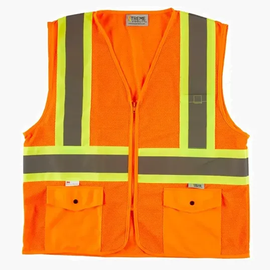 Xtreme Visibility DOT Class 2 Contrast Stripe Zip Vest