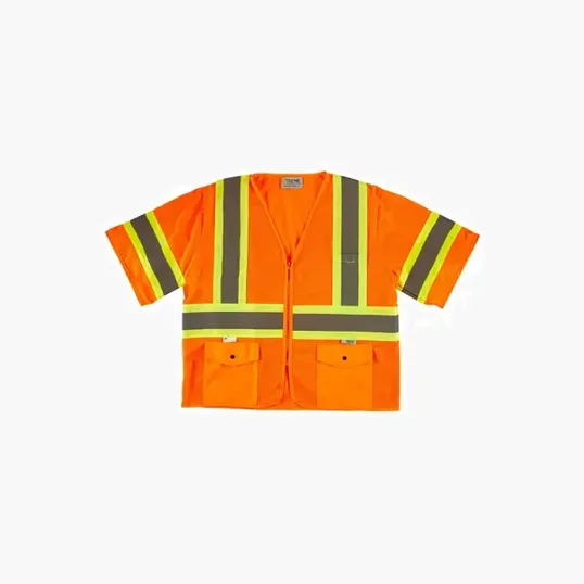 Xtreme Visibility DOT Class 3 Contrast Stripe Zip Vest — view 3