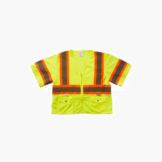 Xtreme Visibility DOT Class 3 Contrast Stripe Zip Vest — view 3