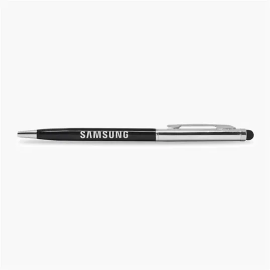 Slim iStylus Pen, Metal Twist-Action Stylus with Black Ink