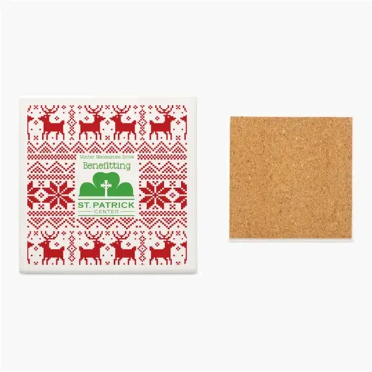 Square Absorbing Stone Coaster — view 4