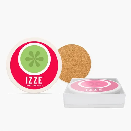 Round Absorbing Stone Coaster Set, 4-Piece