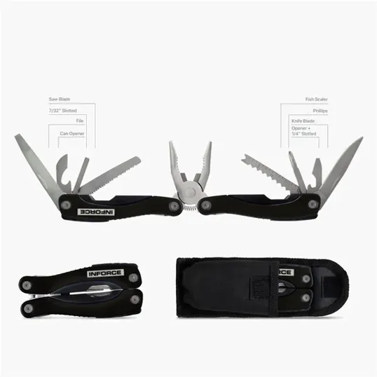 Stainless Steel Plier Multi-Tool with Carry Pouch