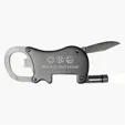 Multi-Tool Carabiner with Knife, LED Light, and Bottle Opener — view 2