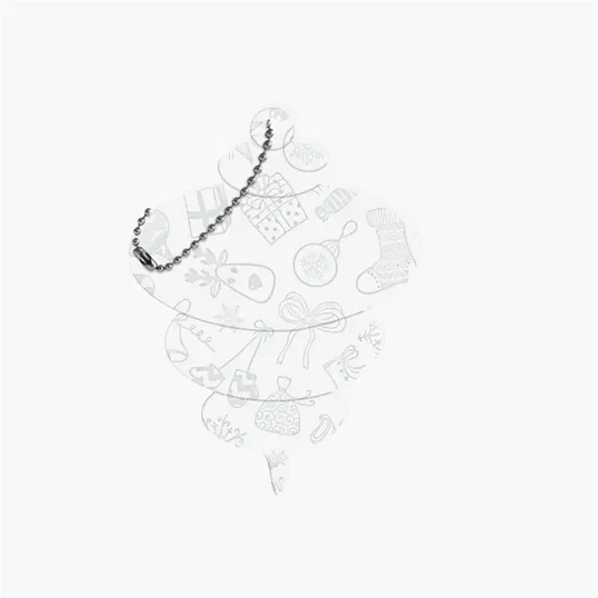 Acrylic Ornament with Bead Chain — view 2