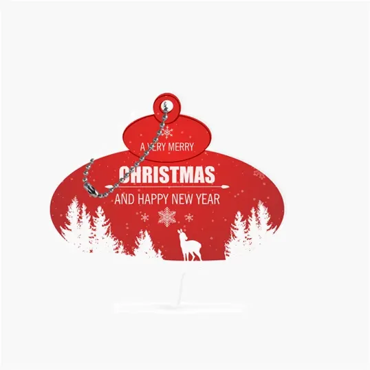 Acrylic Ornament with Bead Chain — view 3