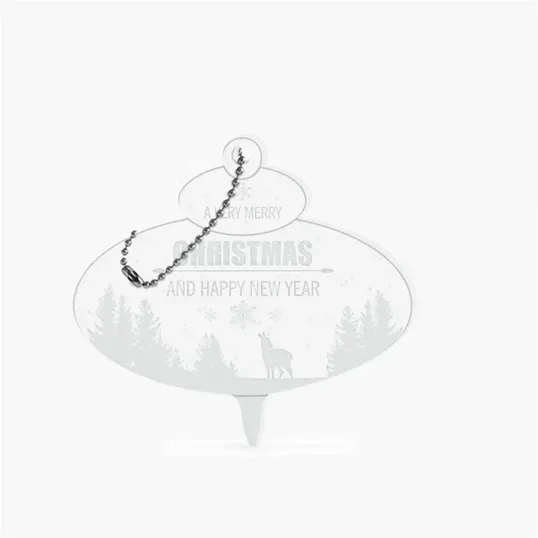 Acrylic Ornament with Bead Chain — view 4