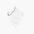 Acrylic Ornament with Bead Chain — view 2
