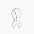 Cause Ribbon Acrylic Key Tag with Bead Chain — view 2