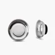 Mini Magnetic Accessory Bowl with Paper Clips, 3" Stainless Steel — view 2