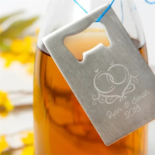 Credit Card Bottle Opener, Stainless Steel — view 2