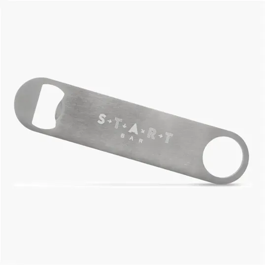 7" Stainless Steel Flat Bottle Opener — view 2