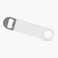 7" Stainless Steel Flat Bottle Opener — view 5