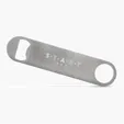 7" Stainless Steel Flat Bottle Opener — view 2