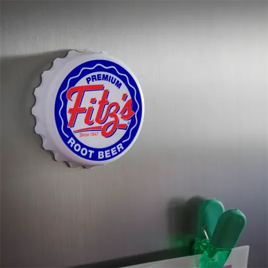 Cap Shaped Bottle Opener with Magnetic Back — view 2