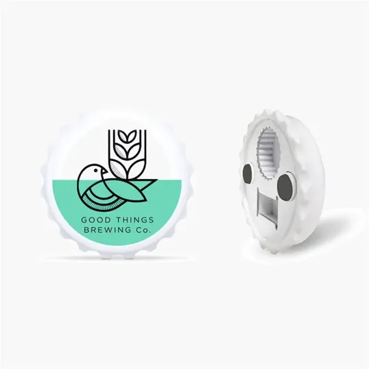 Cap Shaped Bottle Opener with Magnetic Back — view 4